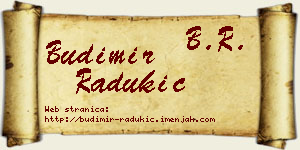 Budimir Radukić vizit kartica